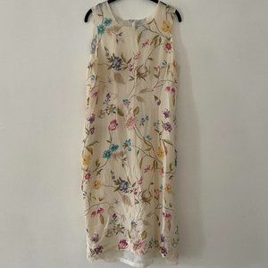 Vintage 90s floral silk summer dress